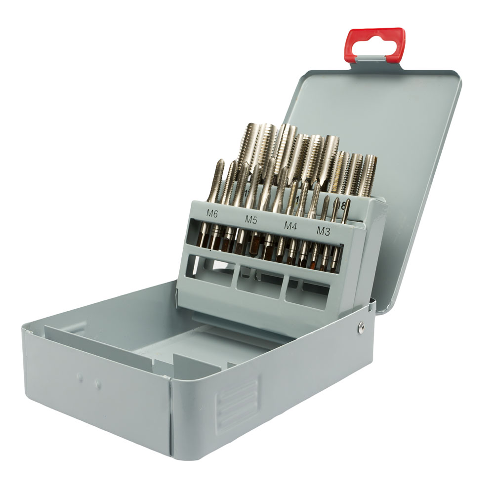 21pc Metal Hand Tap Set, 1st, 2nd & 3rd Cut | UK Drills
